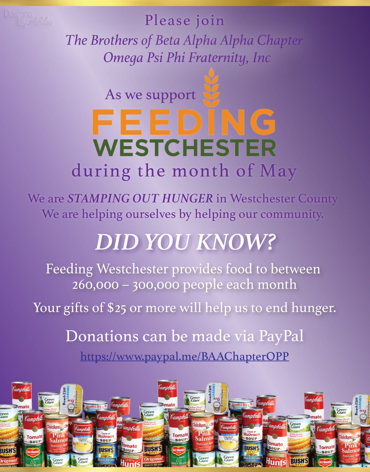 Feeding Westchester Omega Psi Phi Fraternity, Inc.